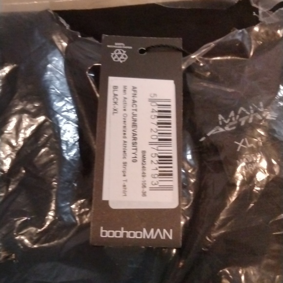 MAN ACTIVE OVERSIZED ATHLETIC STRIPE T-SHIRT boohooMan XL - Picture 4 of 4